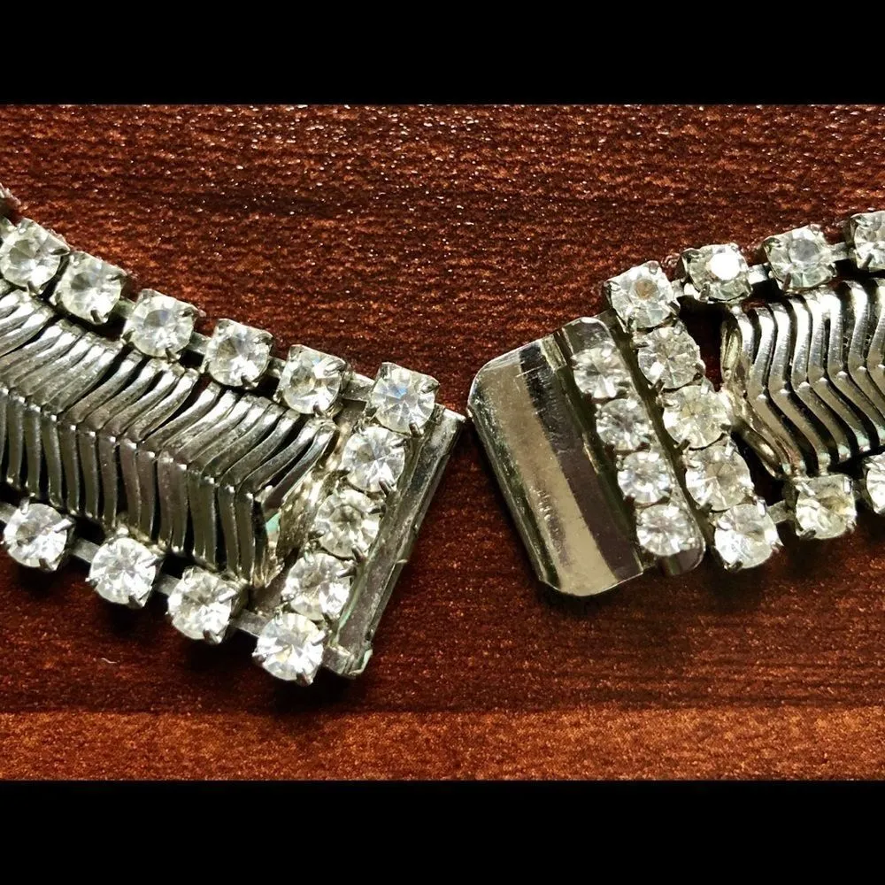 🌟Vintage Rhinestone Silver Necklace - Image 7