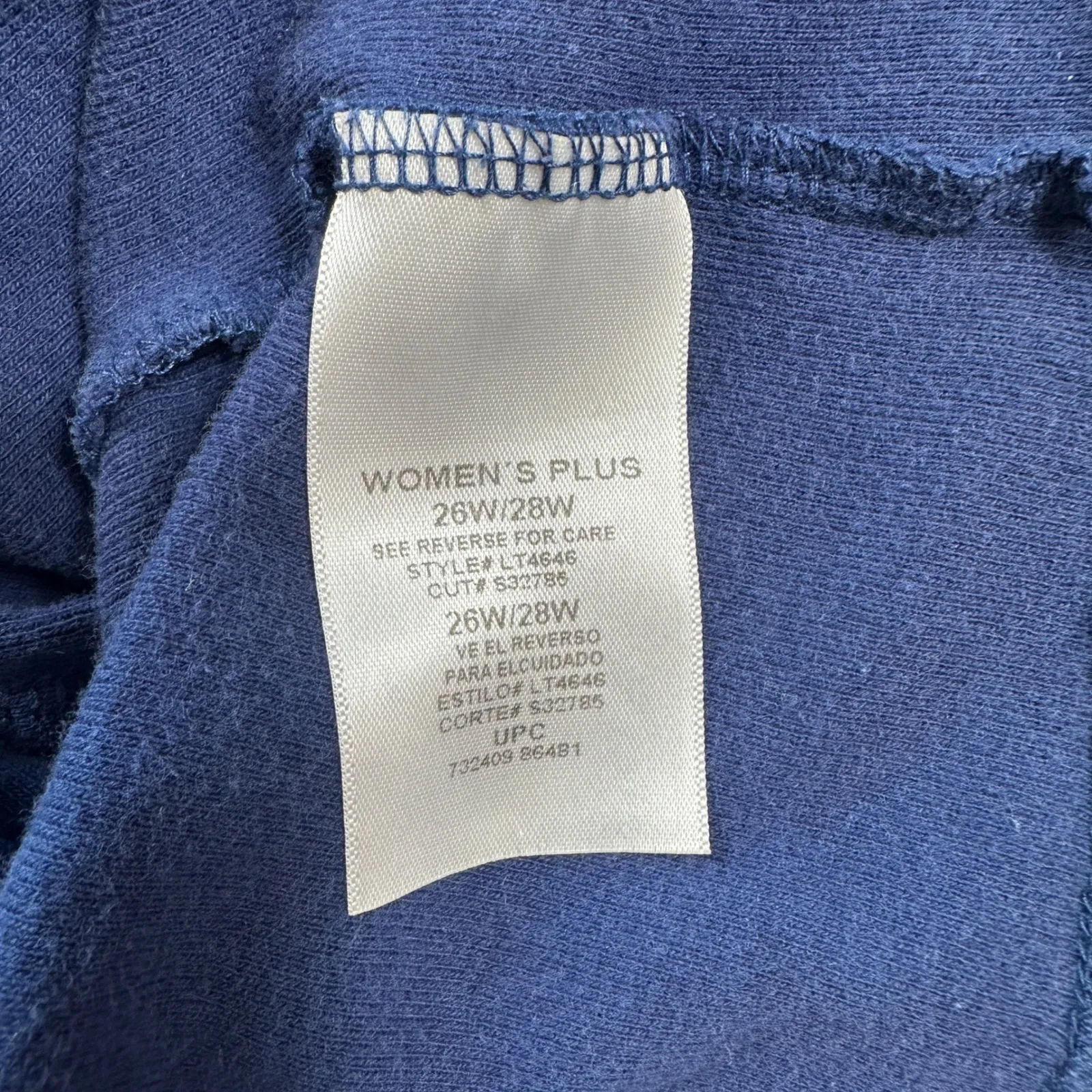 Disney Eeyore Moody Cloud T Shirt Women's Plus 26W 28WGraphic Navy Blue Cotton - Image 6