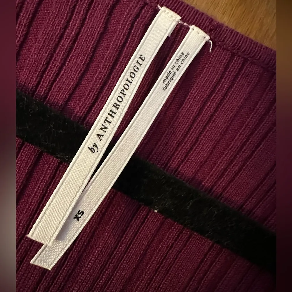 Puff Sleeve Shimmer Sweater Plum size xs - Image 3