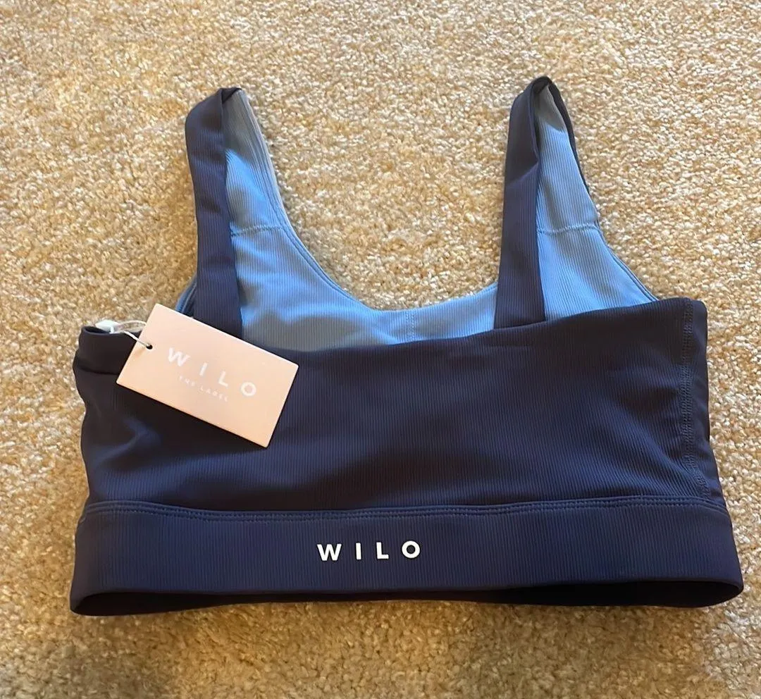 NWT Blue Color Block WILO Sports Bra - Image 2