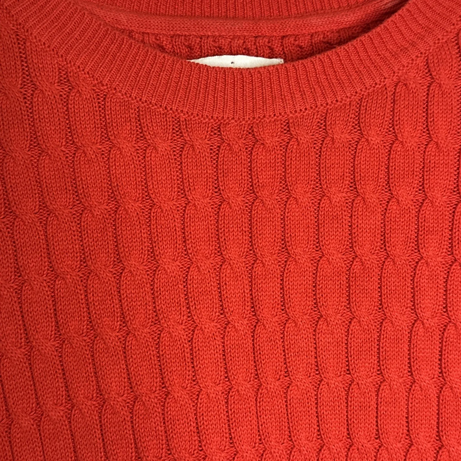 Pact Red Cableknit Sweater Tunic Mini Dress Organic Cotton Holiday Party Small - Image 5