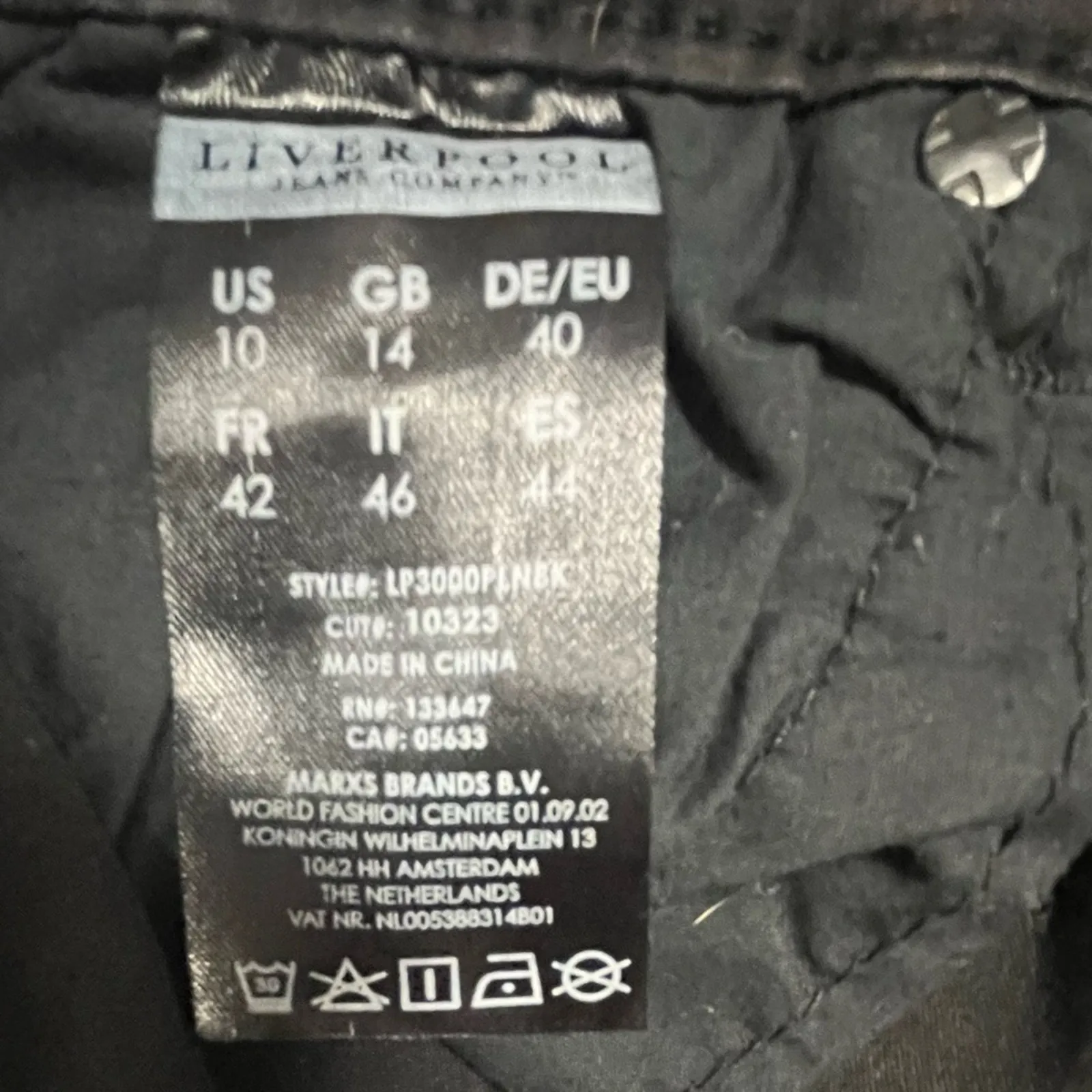 Liverpool Jeans Company Black Sadie Straight Jeans 10P 10/30 Short Basic Simple - Image 12