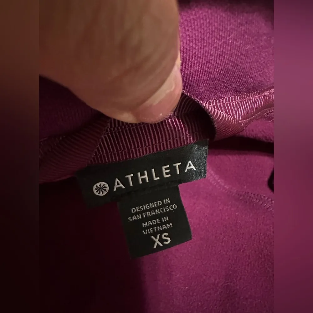 Athleta Triumph Hoodie in Color Velvet Plum! Like new wore two times for a trip - Image 4