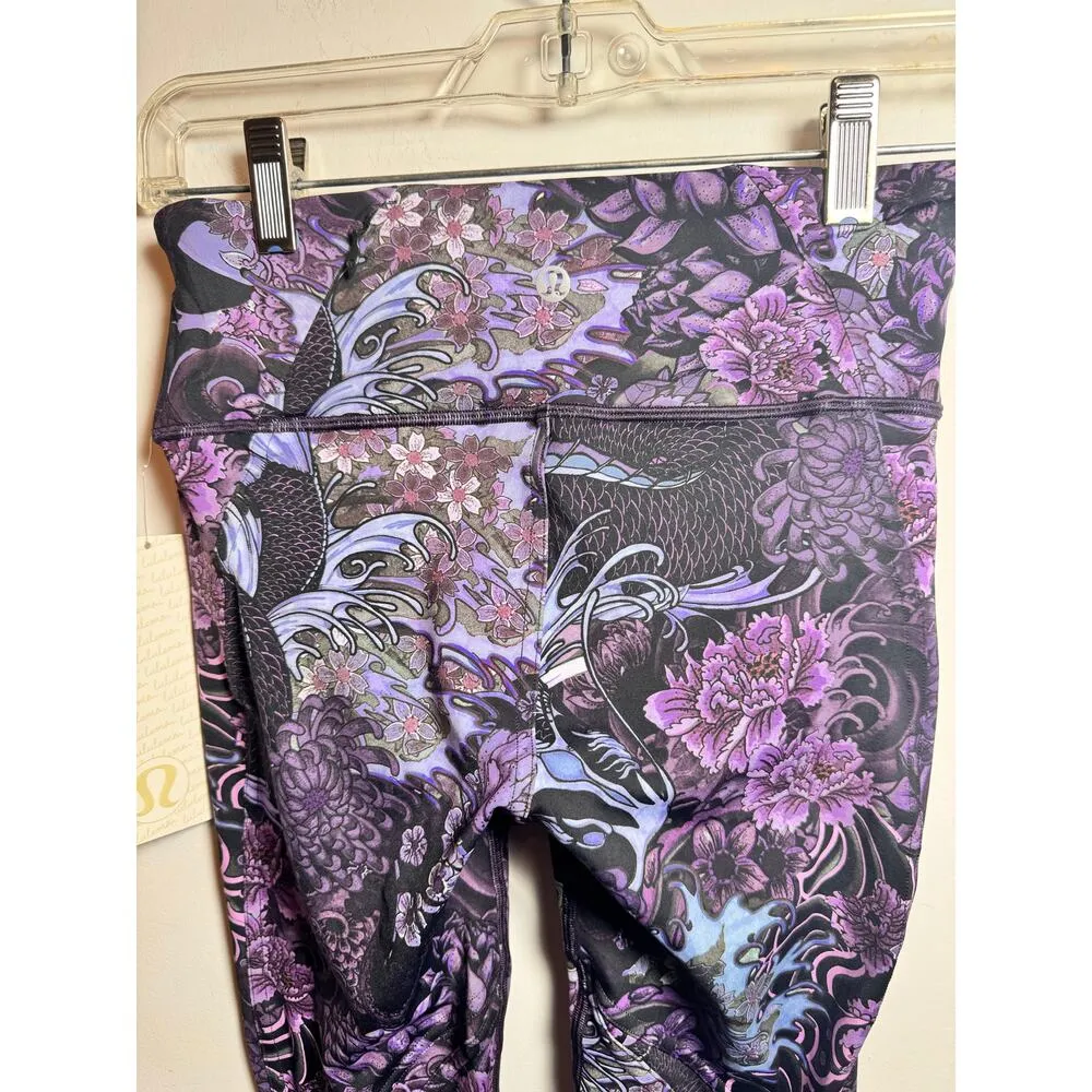 Lululemon 4 Chasing Miles Tight 25" Memoir Purple Zip Pocket Nulux RARE Leggings - Image 12