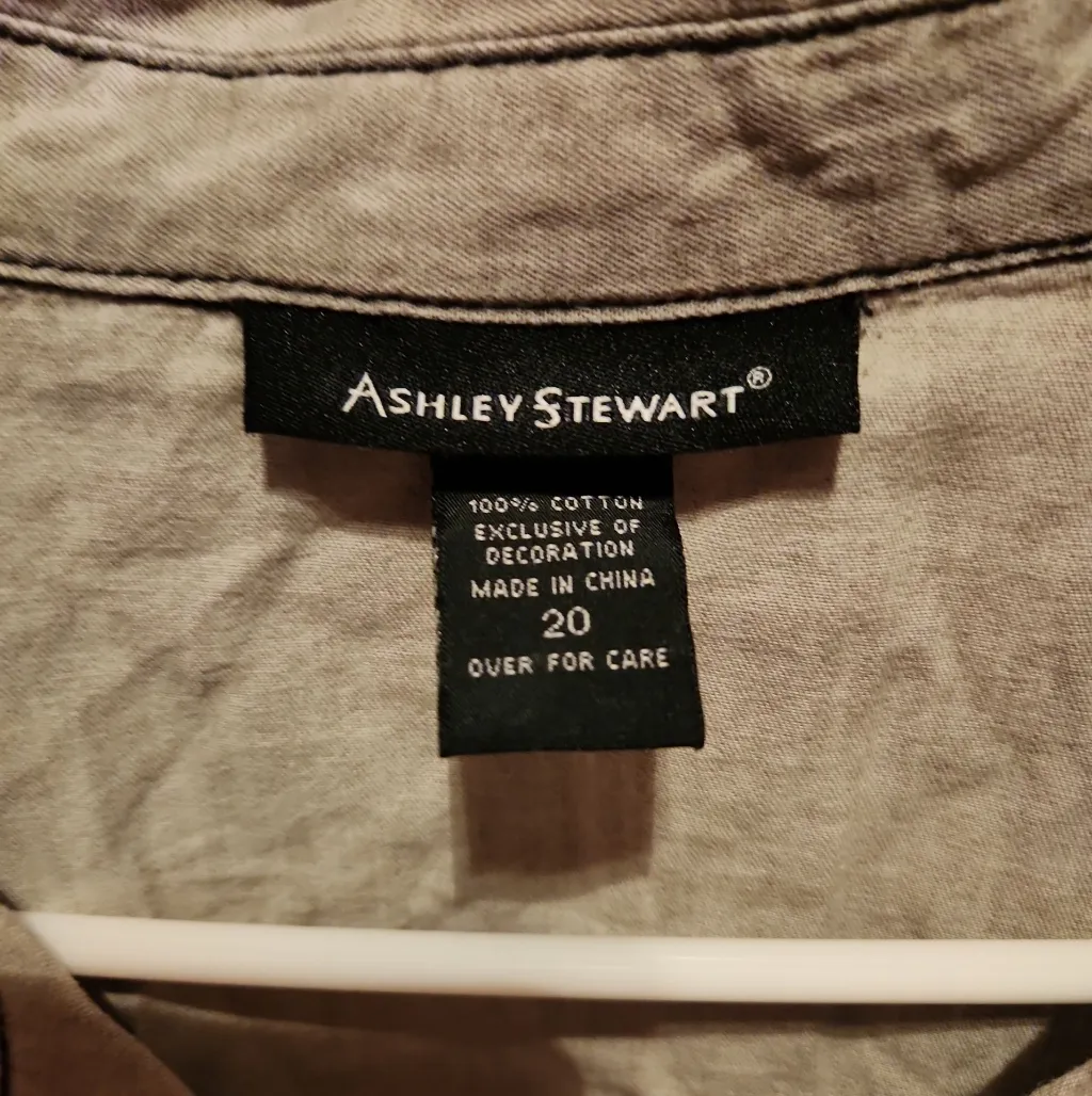 Ashley Stewart Cream Button-Up Shirt - Image 4