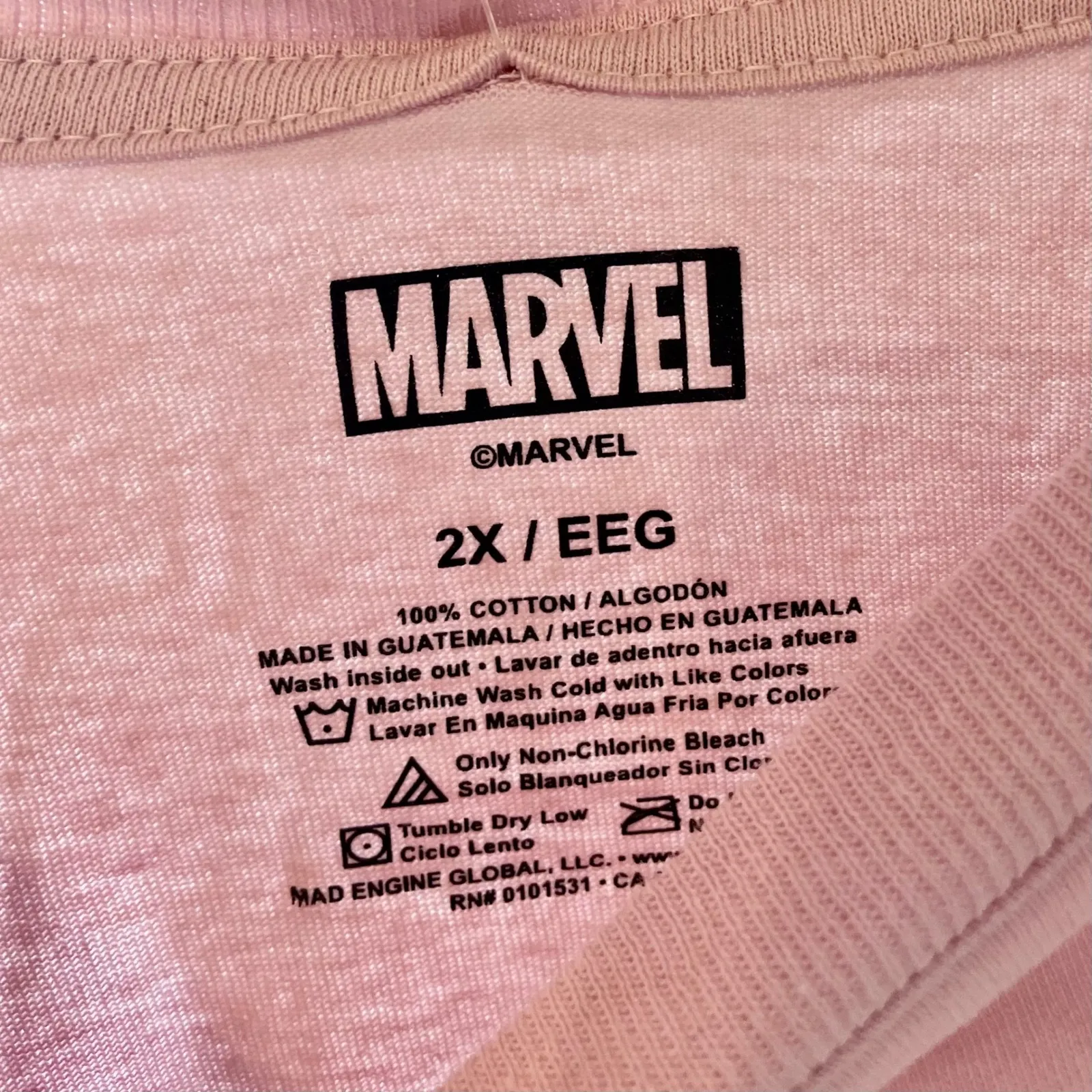 Marvel Spiderman Graphic T Shirt Pink XXL Est 1962 Cotton Women - Image 3