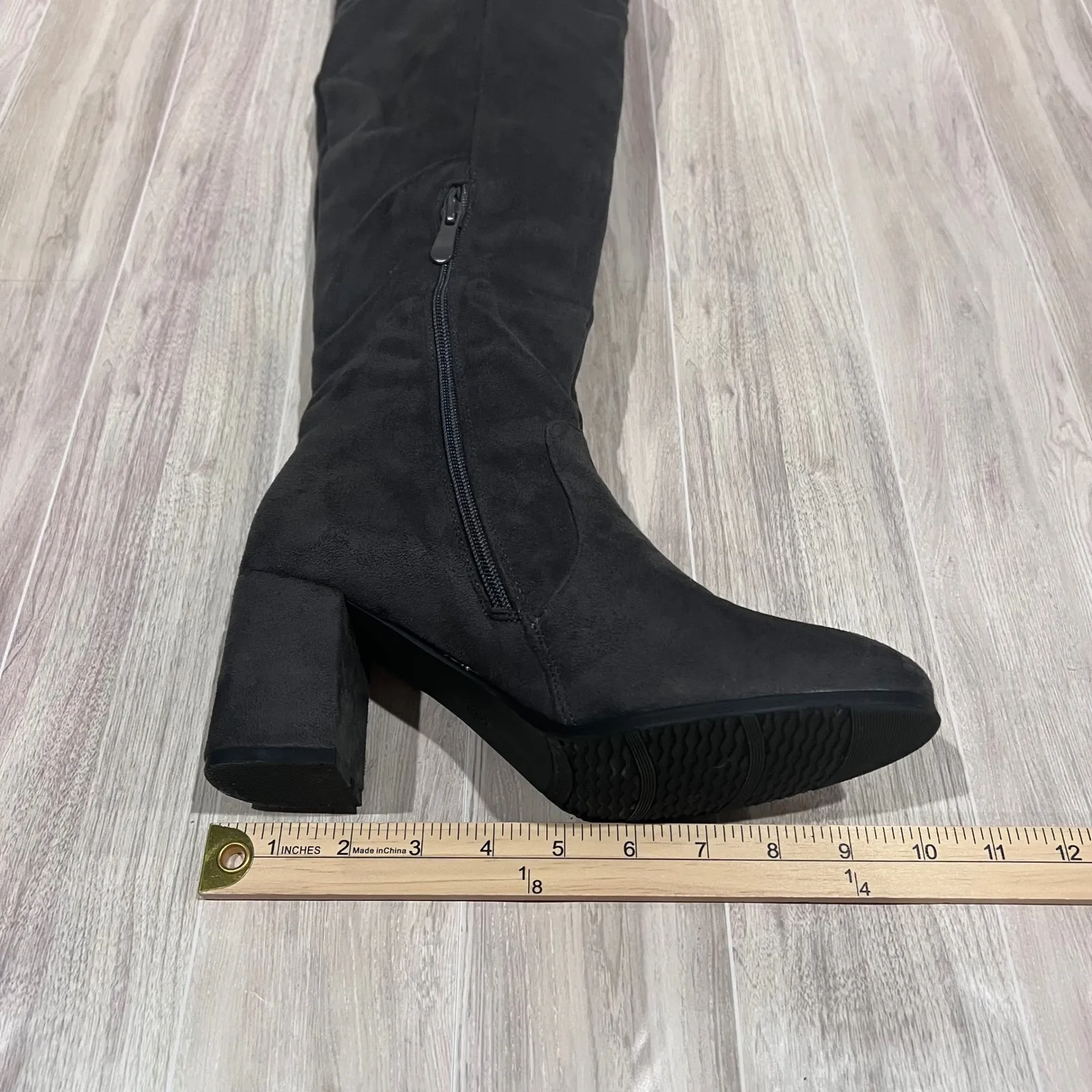 Dream Pairs Over the Knee Boots Block Heel Gray Thigh High Boots Womens Size 9 - Image 5