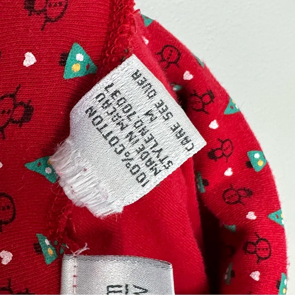 Vintage Nordstrom Red Christmas Turtleneck 100% Cotton Holiday Grandma Kidcore M - Image 8