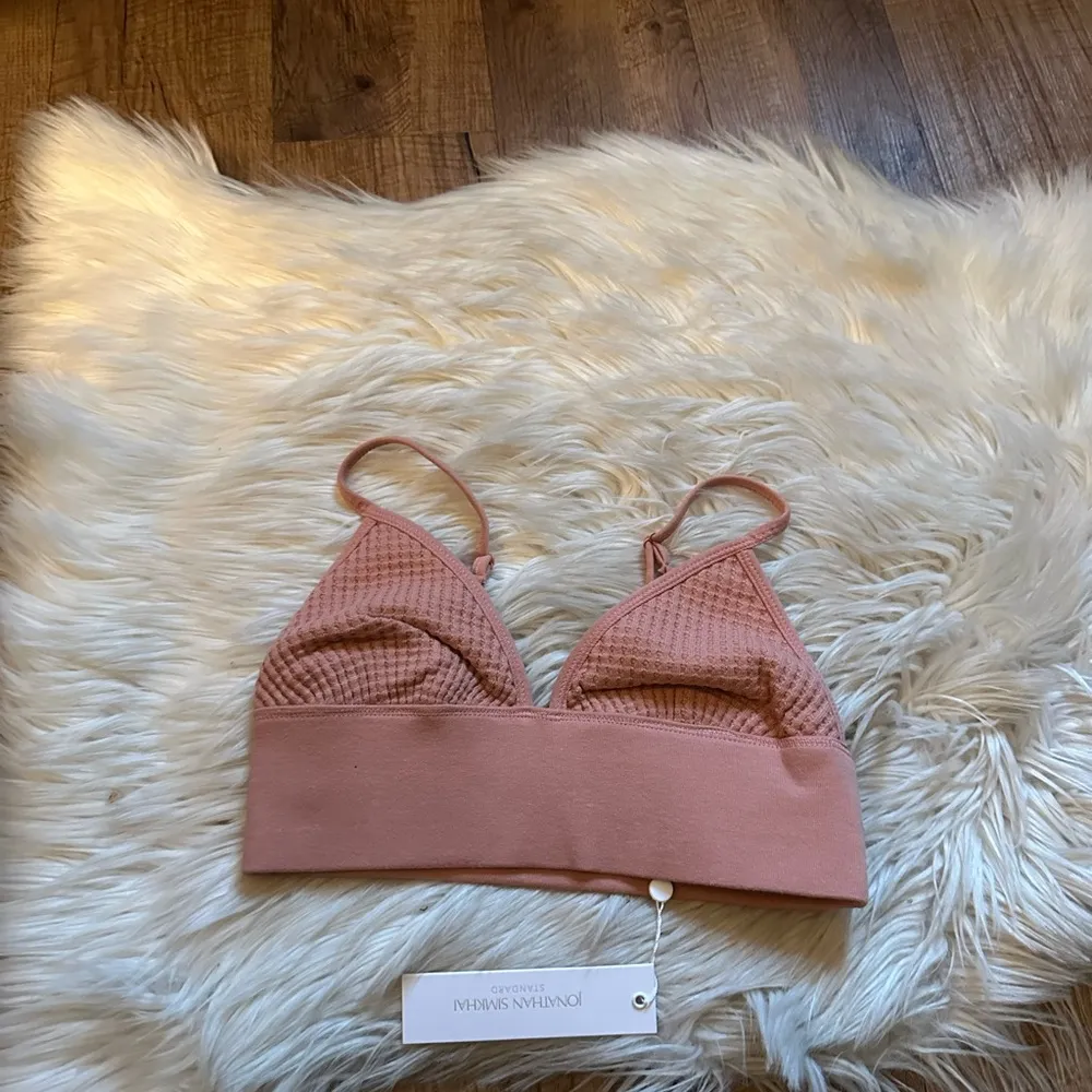 JONATHAN SIMKHAI Juliette Waffle Bralette In Chai Size XS - Image 5