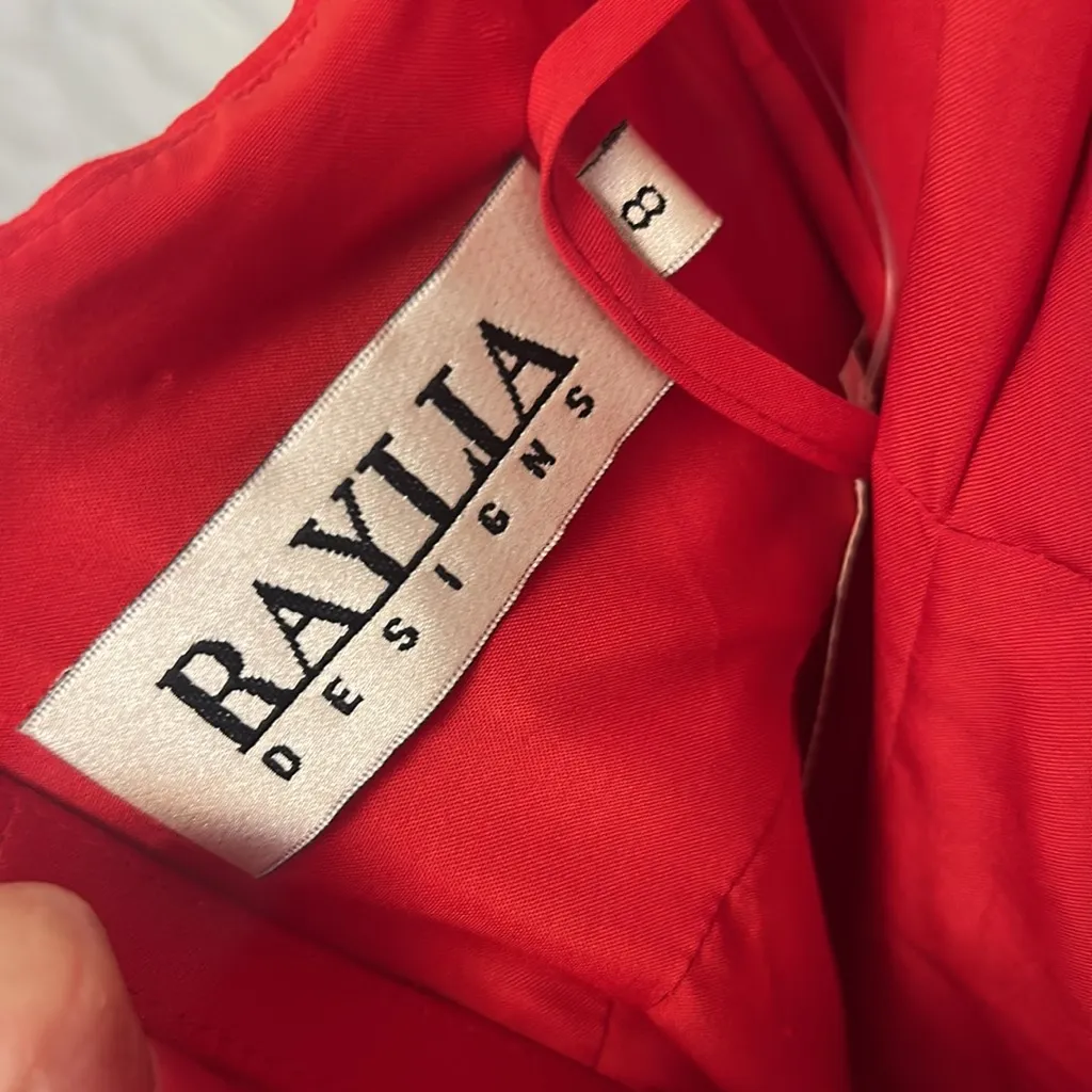 Vintage Deadstock Formal gown Raylia Designs rhinestones size 8 statement y2k Red - Image 10