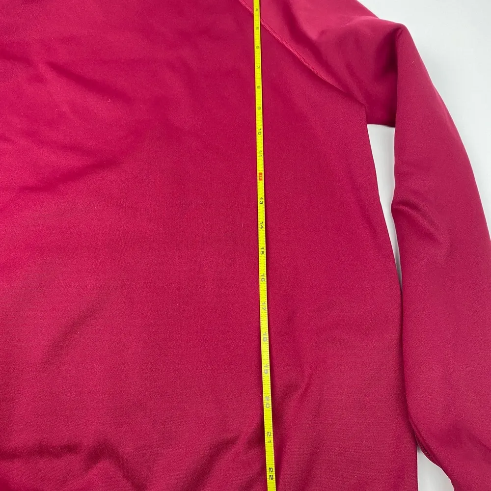Nike Hoodie Berry Color with Orange Swoosh Size M - Image 11