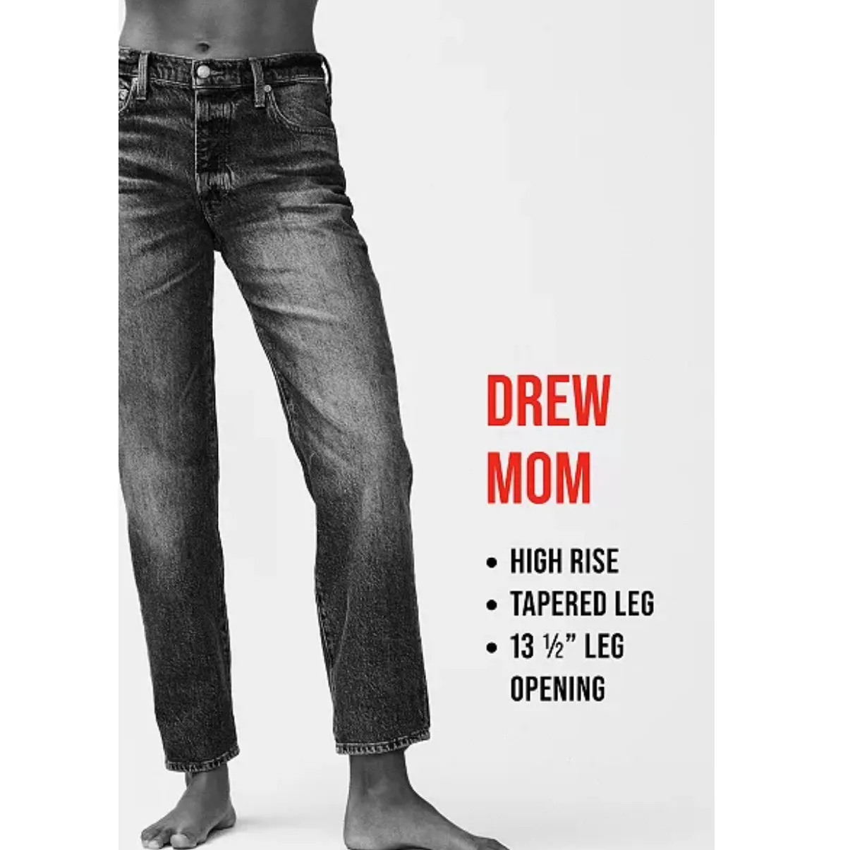 Brand New Lucky Brand Women's 2/26 Drew High Rise Mom Jeans Button Fly - Image 3