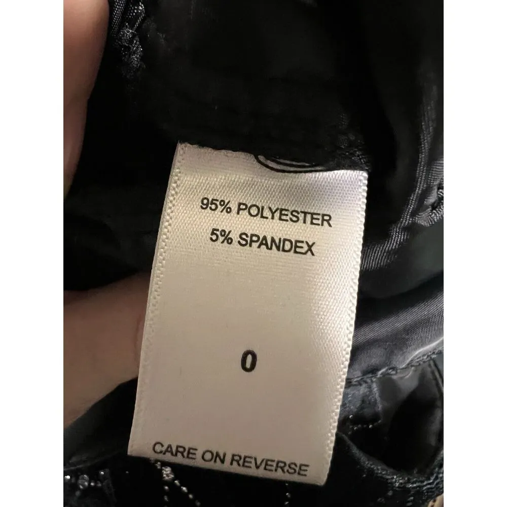 0149 New York & Company Pants Velvety‎ 7th Avenue Cigarette Women's 0 Black - Image 9