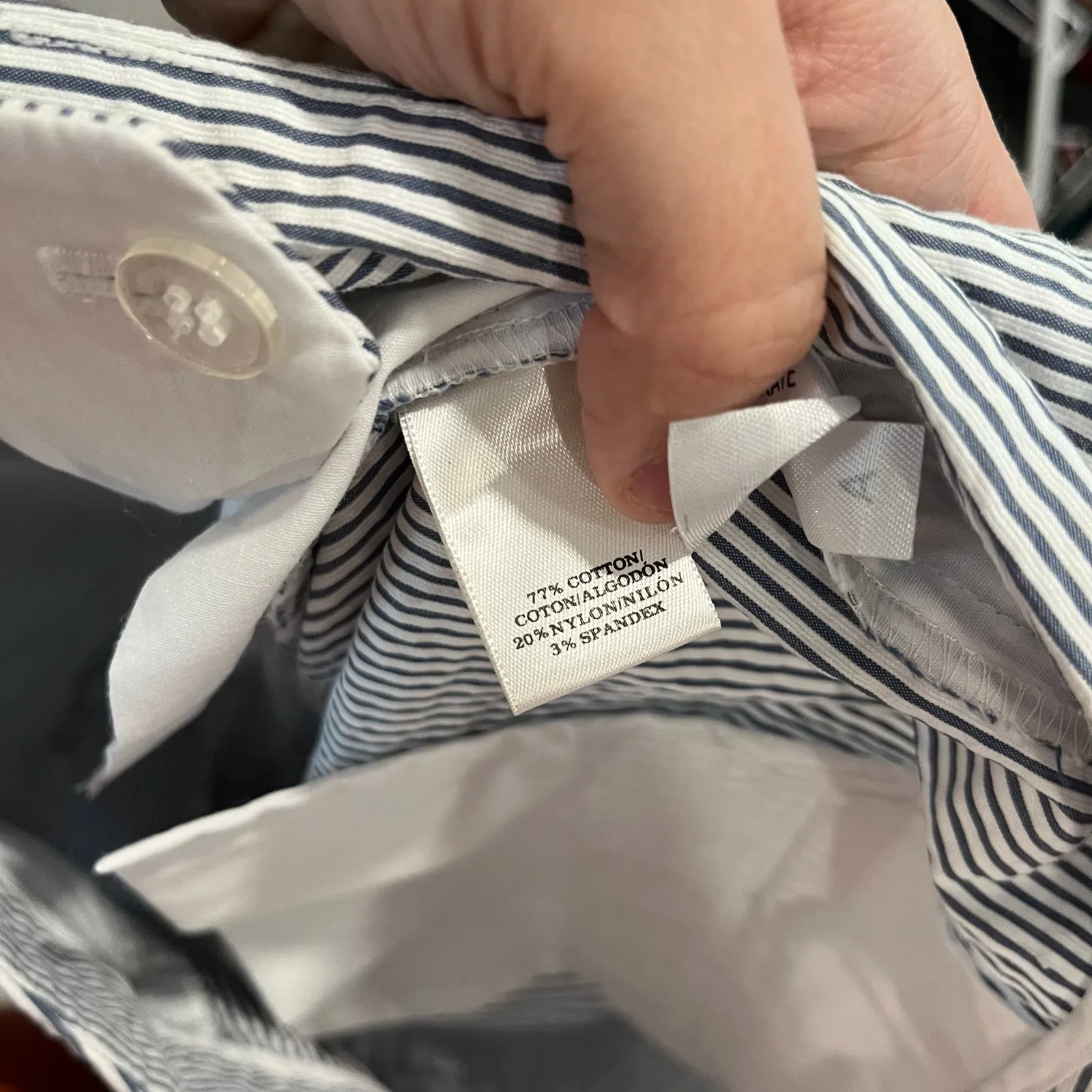 Ann Taylor Blue Seersucker Kate Boardwalk Bermuda Shorts Women’s Size 8 - Image 6