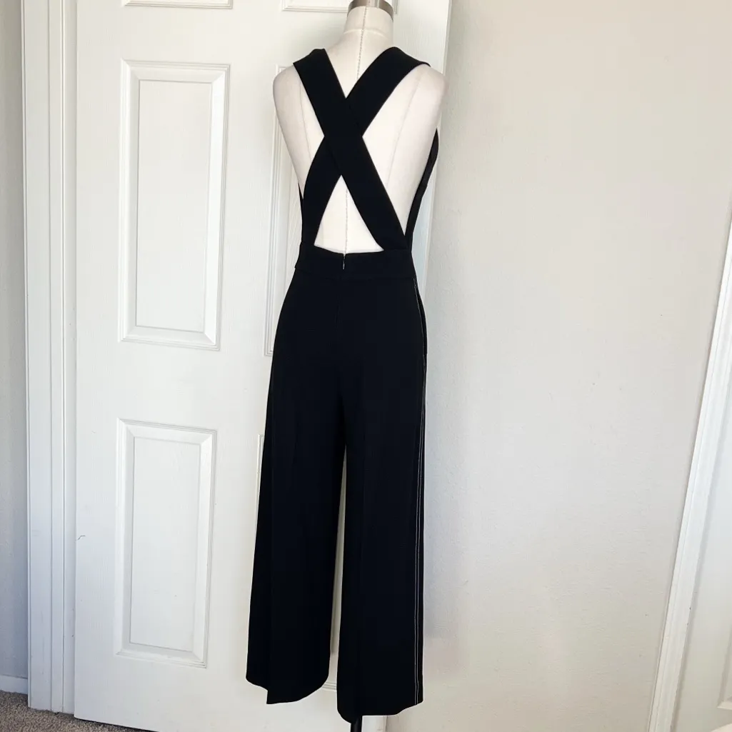 THEORY Black Crisscross Straps Jumpsuit - Image 9