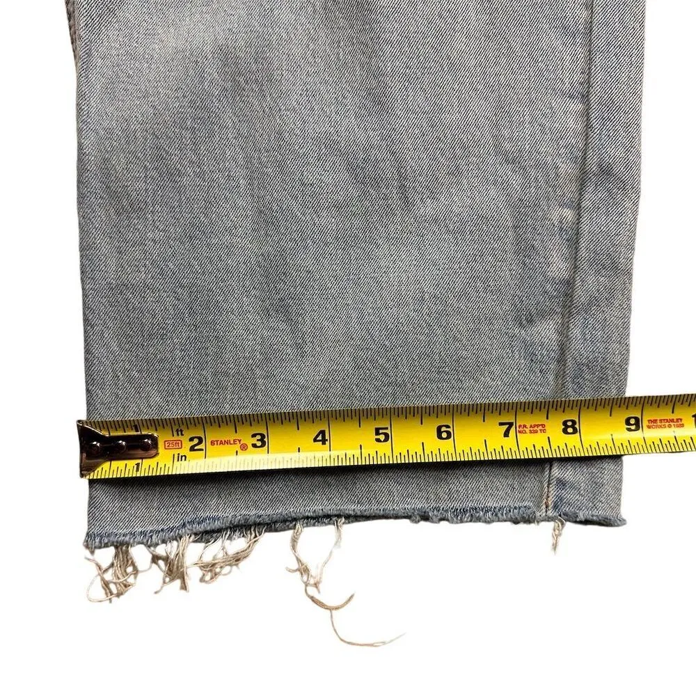 Elizabeth and James Women's High Rise Cropped Jeans Blue Size 16 33 Raw Hem - Image 10