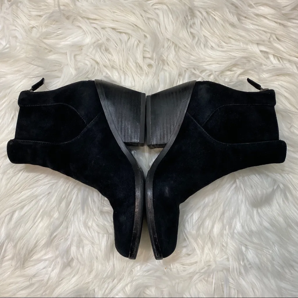 Eileen Fisher Peter Black Suede Ankle Boots Booties size 6.5 - Image 5