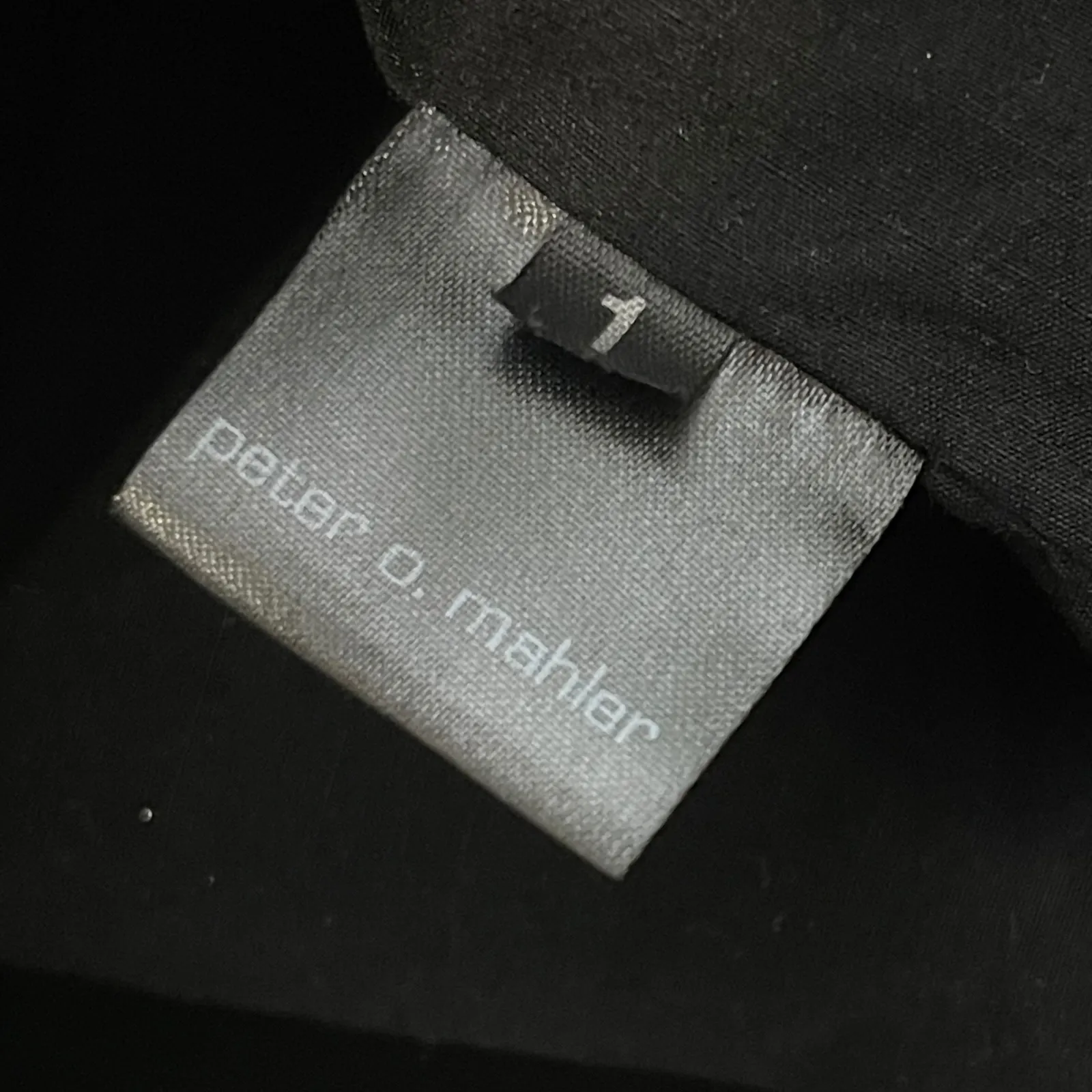 PETER O MAHLER Long Blazer Jacket Size 1 Small Black Minimalist Lagenlook Career - Image 4