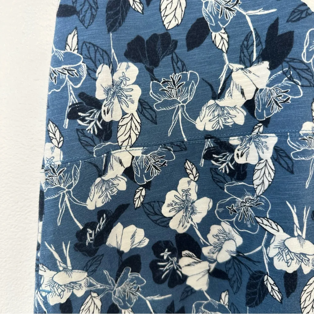 Duluth Trading Co. To 'n' Flow Floral Stretchy Knit Maxi Dress Blue Sz L Size L - Image 4