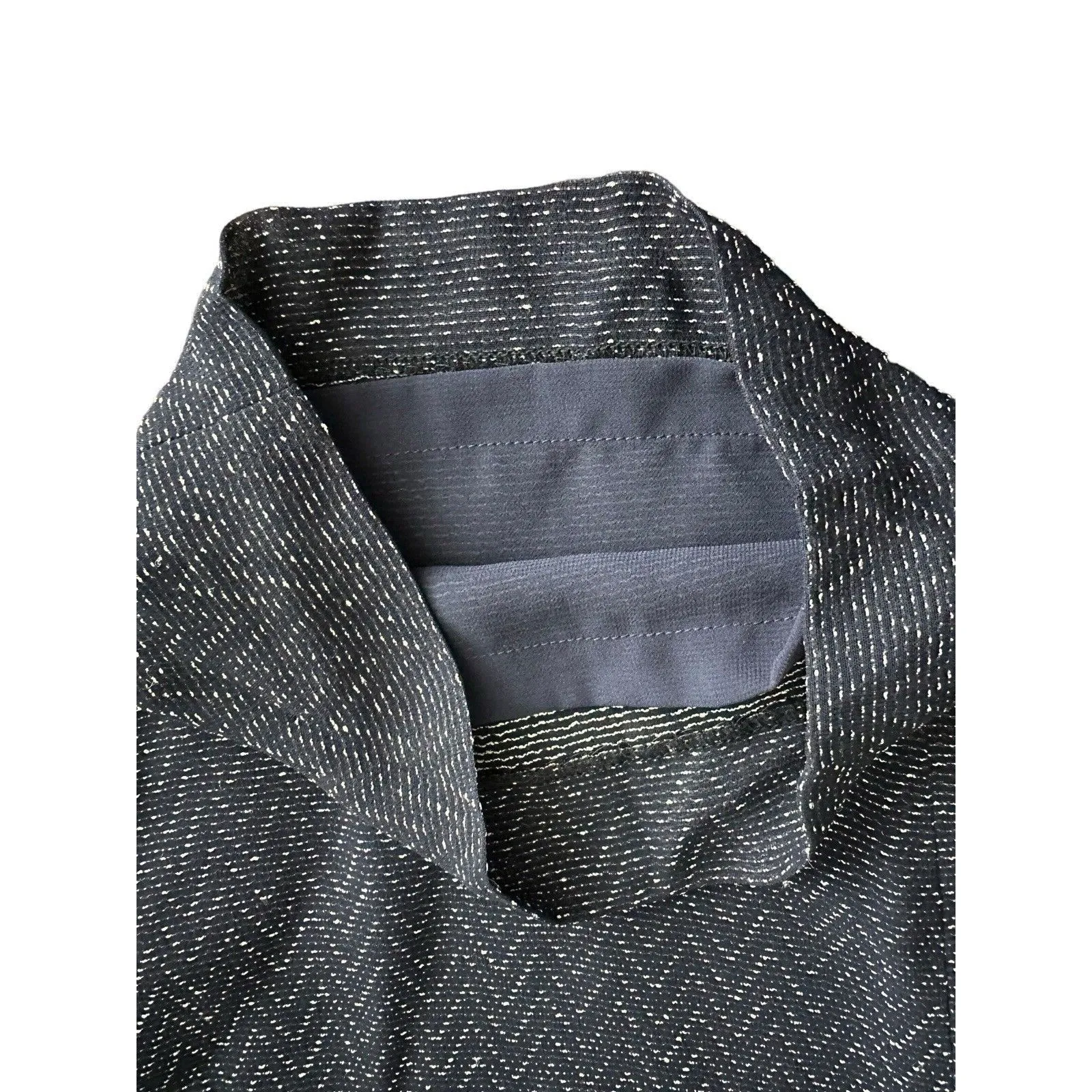 NWT $208 Dana Buchman Size 8 Lined Stretch Zigzag Navy Cream Straight Leg #X3-3 - Image 11