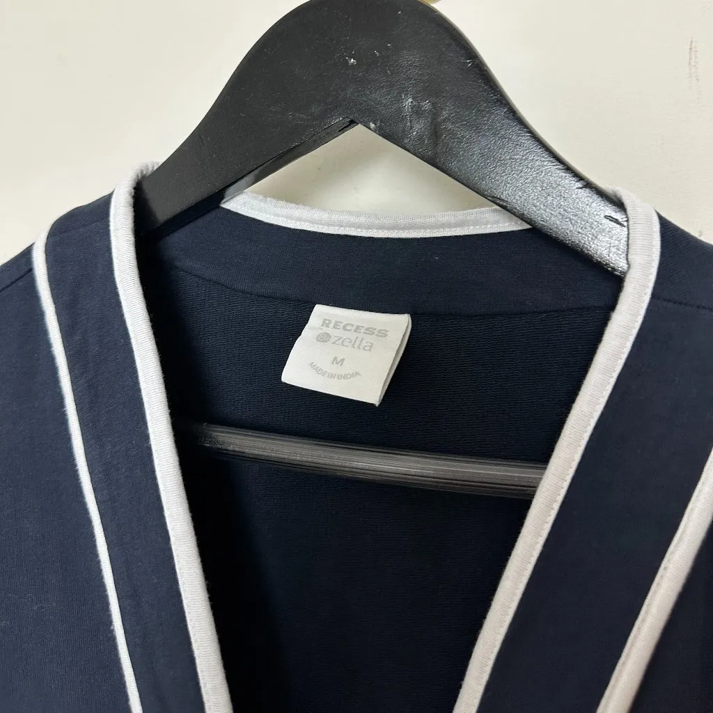 ZELLA x Recess Pickleball Courtside French Terry Cardigan Navy Sapphire Medium - Image 3