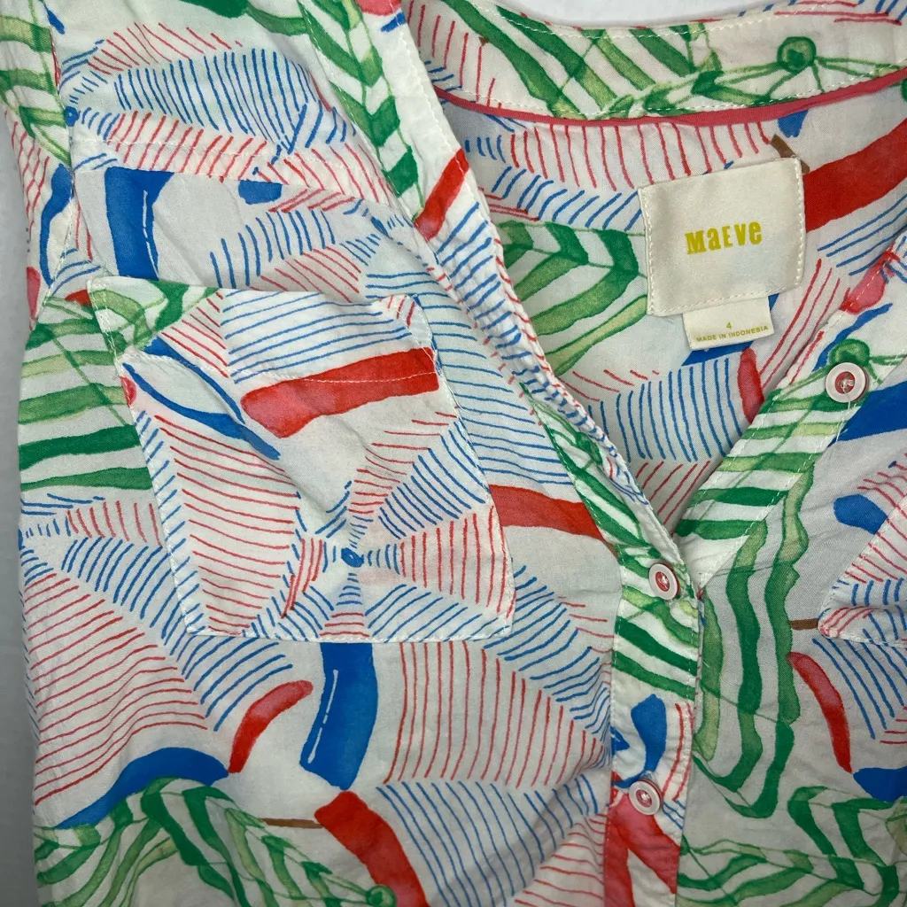 Maeve Multicolor Sleeveless Blouse - Image 4