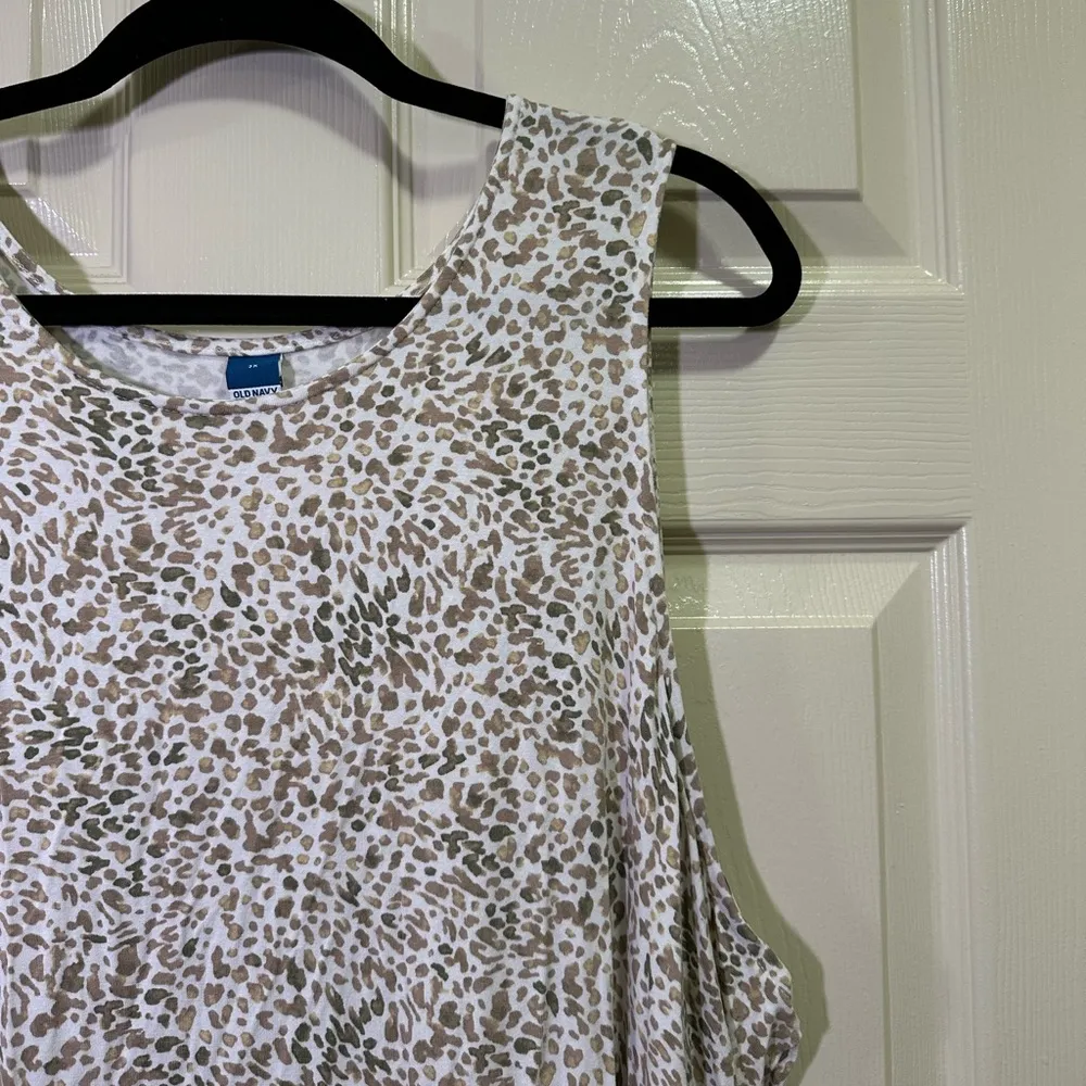 Old Navy Sleeveless Jersey Knit Babydoll Swing Dress Women’s Cream Plus Size 3X - Image 2