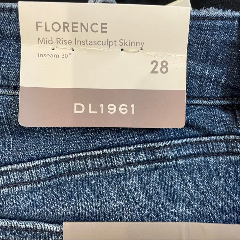 DL1961 Florence Mid-Rise Instasculpt Skinny Jeans Barbon Women’s Sz 28 - Image 7