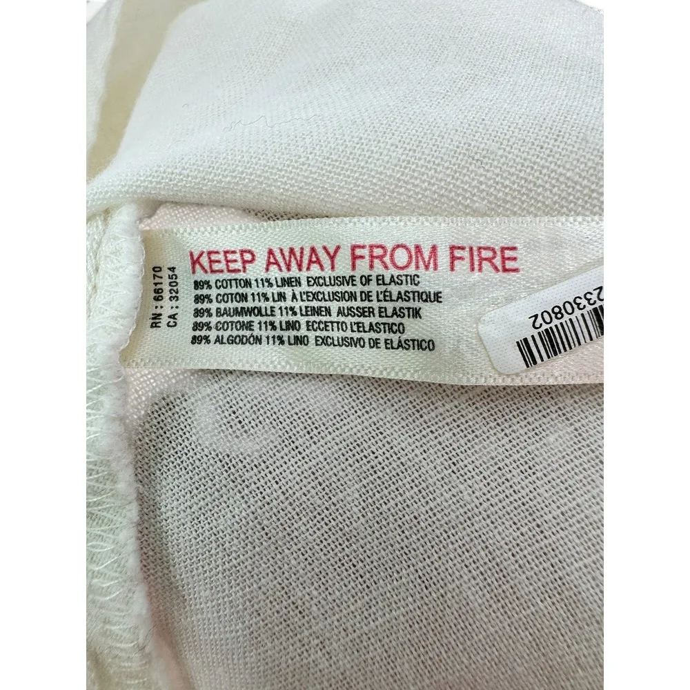 Free People Womens Cross of Sunlight Mini Dress‎ Size L Ivory Side Cut Outs Boho - Image 4