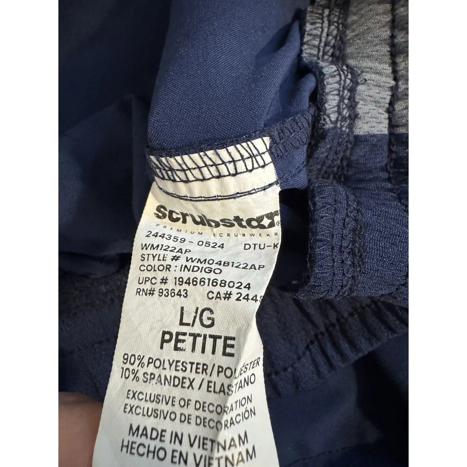 Scrubstar  Scrub Indigo Pants Active Joggers Large Petite WM122ap Uniform - Image 5