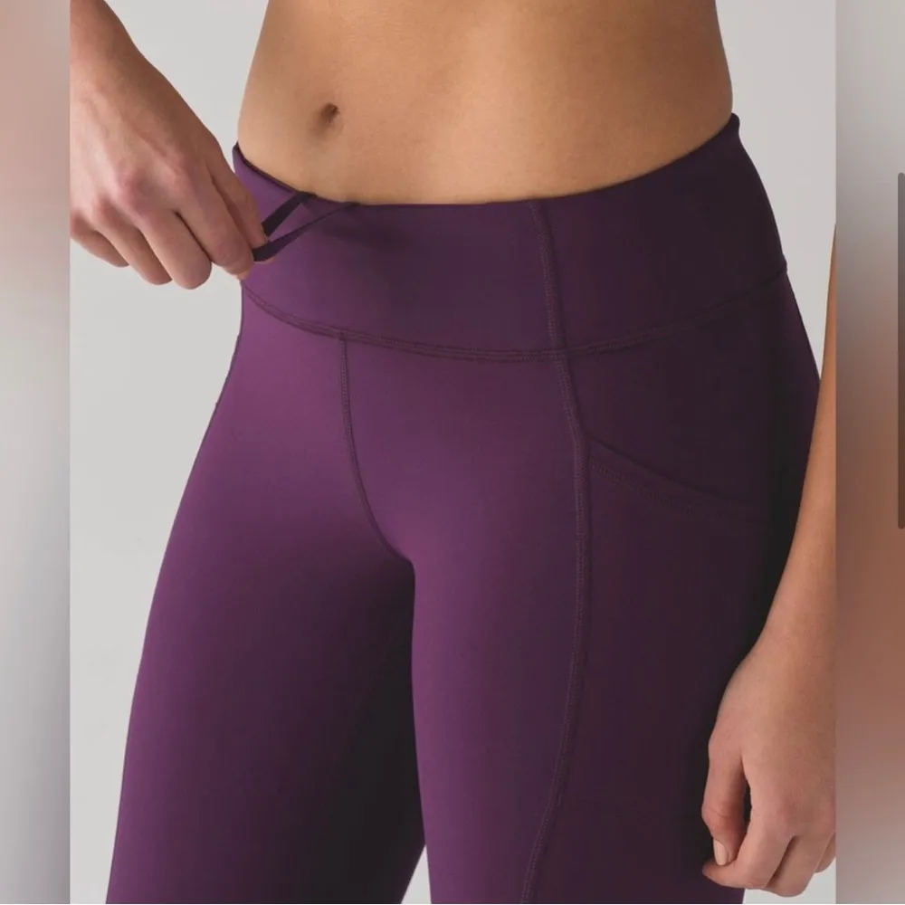 Lululemon Tight Stuff Tight II Darkest Magenta Size 2 - Image 6