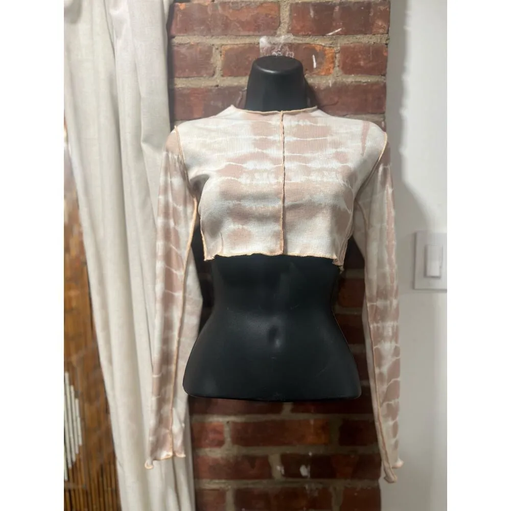 Adika Tie Dye Cropped Long Sleeve Top S - Image 3