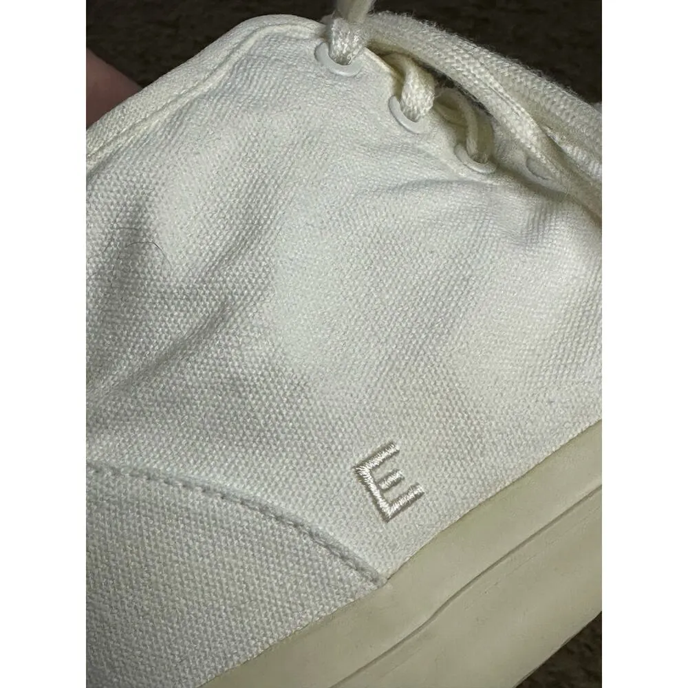 Everlane White Canvas Forever High Tops Lace Up Sneakers Size Women’s 8 Men's 6 - Image 7