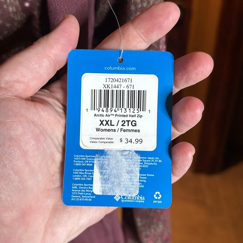 NWT Columbia Glacial IV Print 1/2-Zip Fleece Pullover Size XXL - Image 9