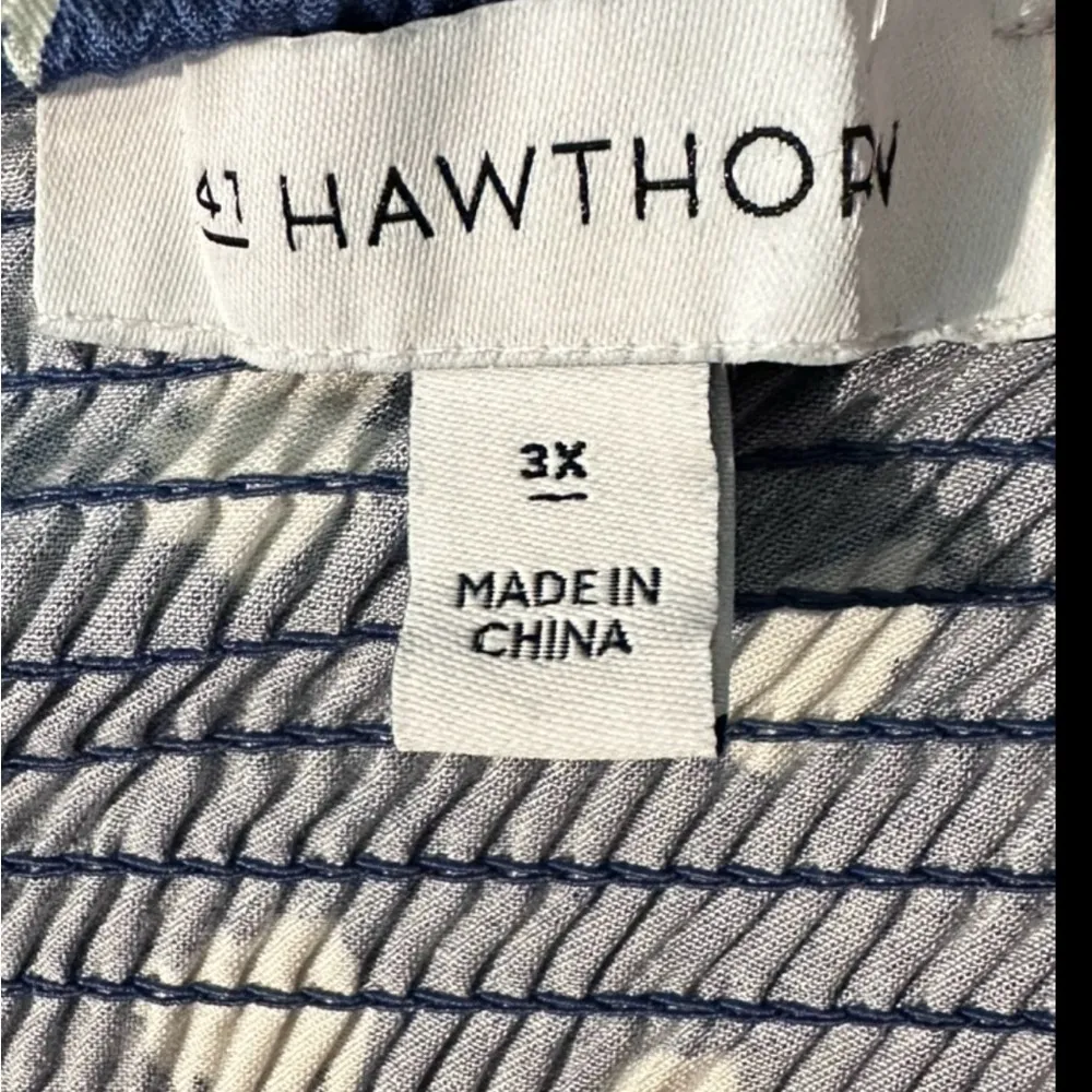 41 HAWTHORN Women’s 3X Beatriz Maxi Dress Pockets Polka Dots Smocked Back Flowy Blue Size undefined - Image 12