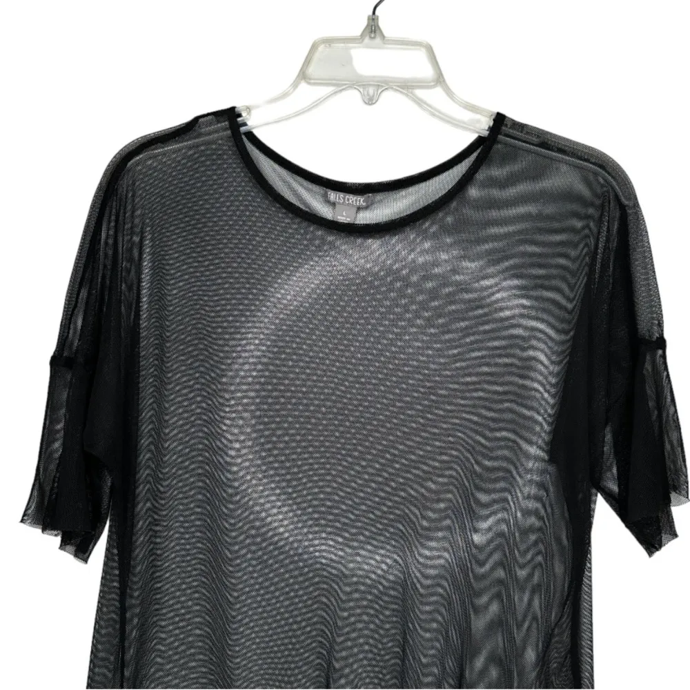 Falls Creek Sheer Black Netting Top - Image 10