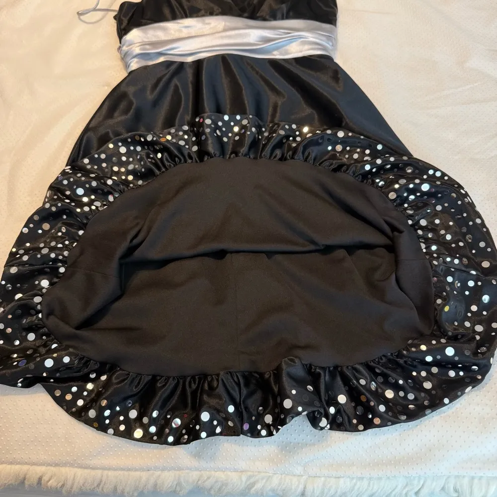 Vintage Y2K Jump Apparel Formal HoCo Prom Bubble Dress Juniors Size 3/4 USA Made Black - Image 7