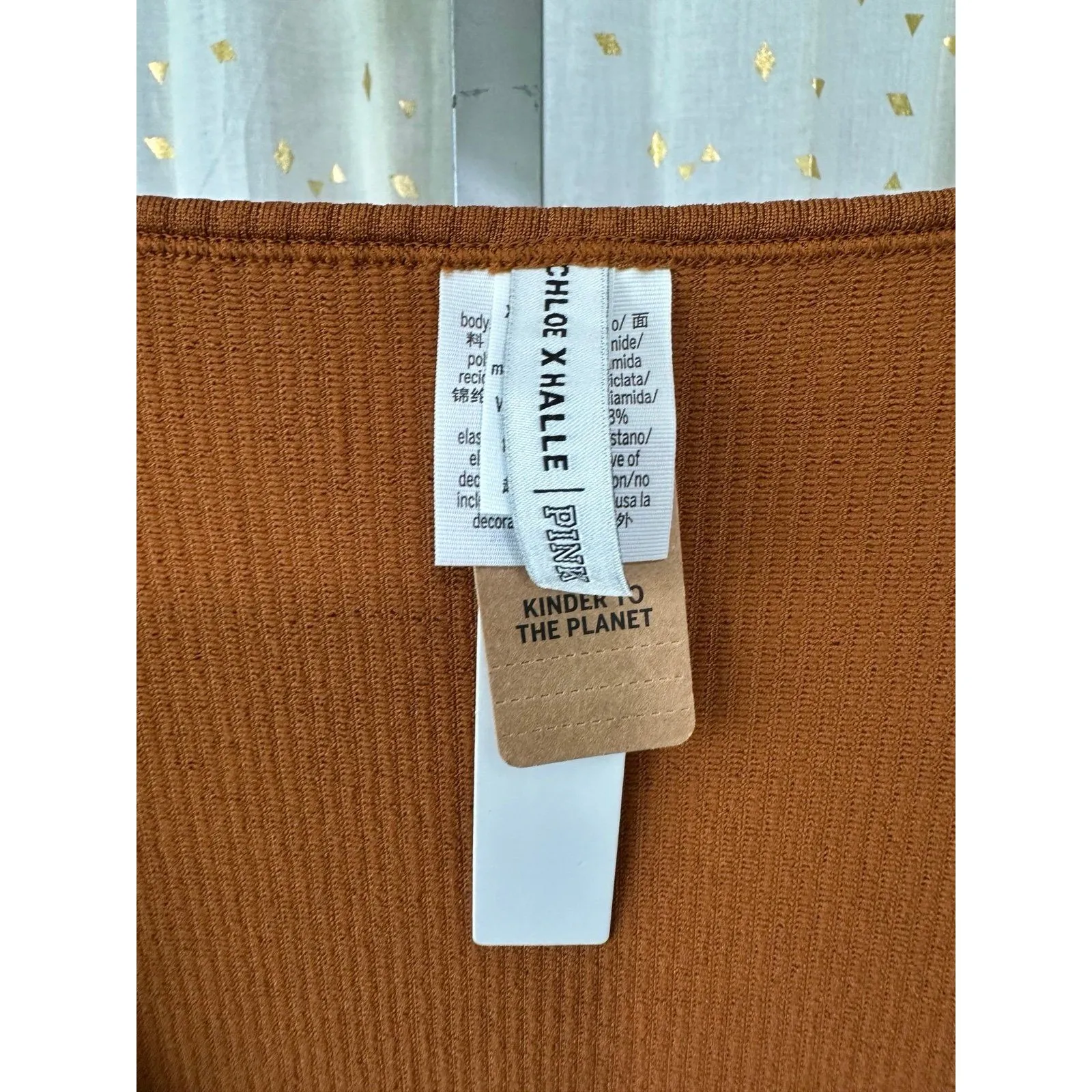 NWT Victoria's Secret PINK x Chloe Halle Stretch Ribbed Bodycon Midi Dress XXL - Image 6