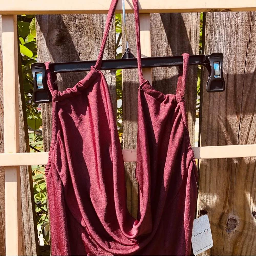 INTIMATELY FREE PEOPLE Burgundy bodysuit NEW - Image 4