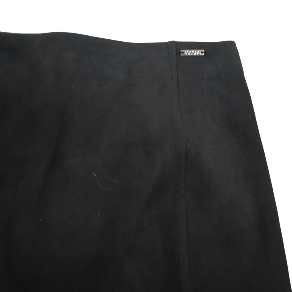 Ivanka Trump Women's S Black Faux Suede Pencil Skirt - Image 3