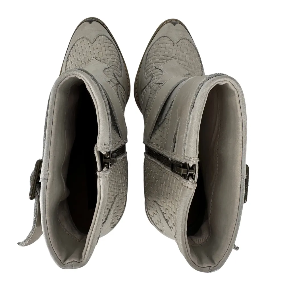 KENSIE HAMLIN SAGE LEATHER ANKLE STRAPS‎ WESTERN BOOTIE WOMEN SIZE US 8M - Image 5