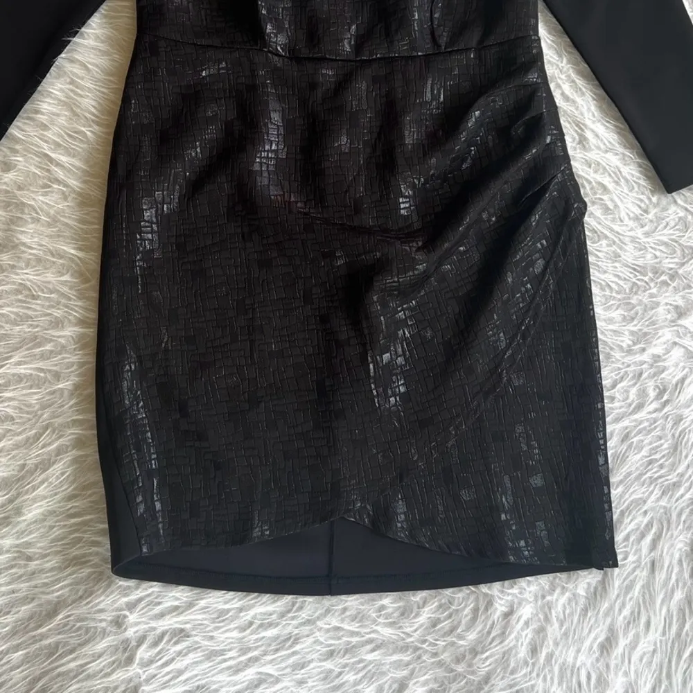 Eloquii Dress Black Embossed Ruched Strapless Cocktail NWT 22 Chic Party Glam - Image 9