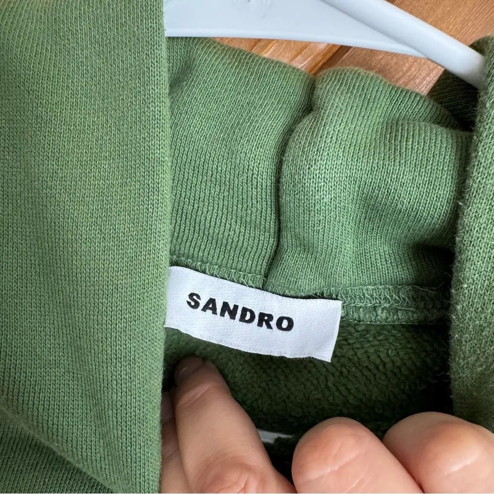 Sandro Green 'Love Community' Hoodie Size 36/Small - Image 4