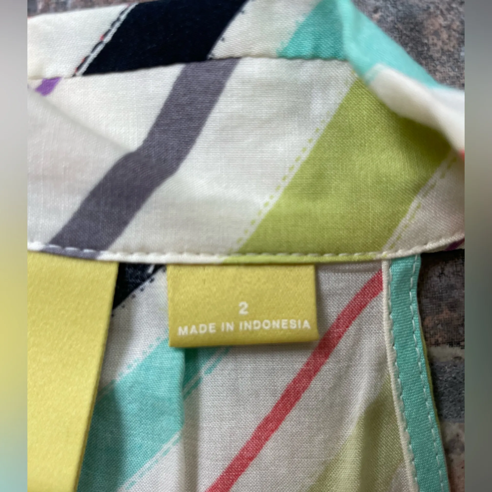 Maeve Anthropologie Tensi Diagonal Colorful Stripe Top Tank Size 2 - Image 4