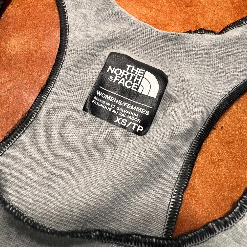 North Face Gray Racer Back Tank Top Work for it Mountain Works XS - Image 4