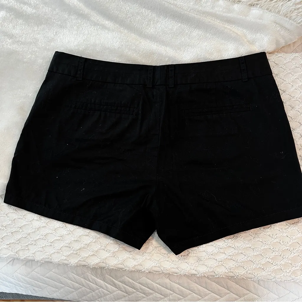 J.Crew Black Chino Broken-In Cotton Mini Shorts Size 12 | Clean Girl Classic - Image 9