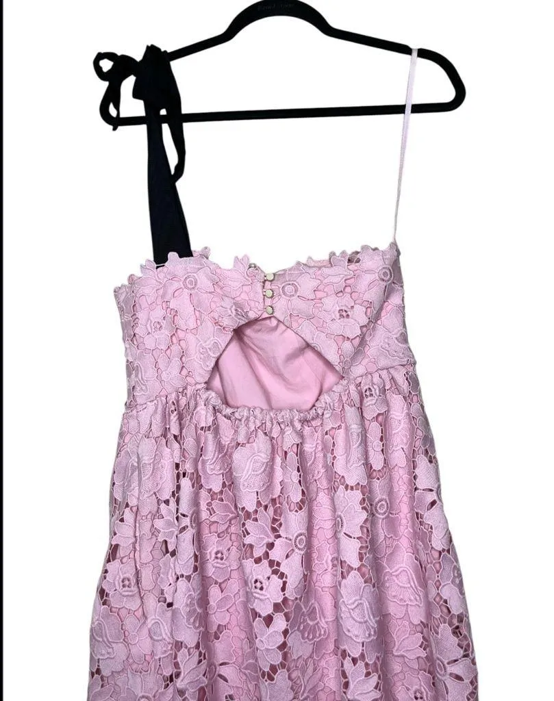 Anthropologie Maeve One-Shoulder Lace  Dress size M - Image 7