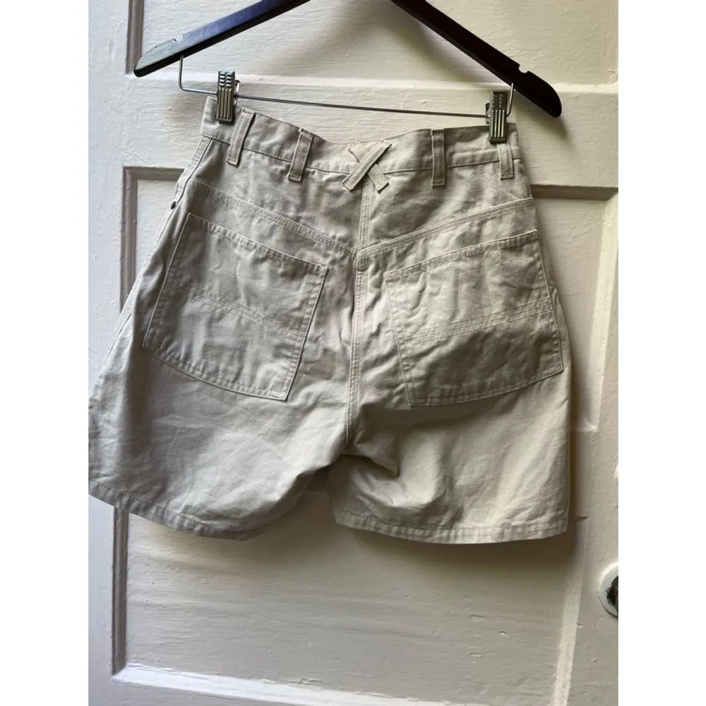 Vtg Esprit Womens Shorts 1/2 khaki high rise cotton summer beach vacation island - Image 4