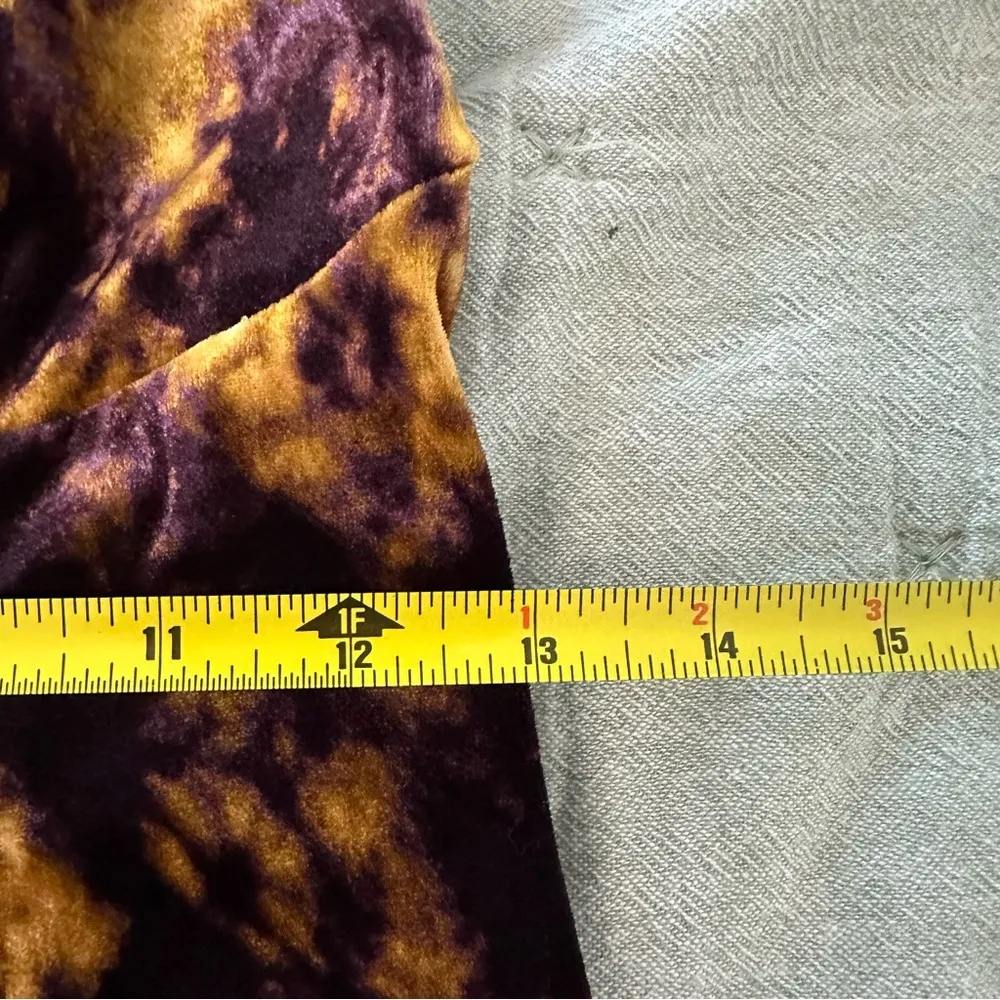 Urban Outfitters Mini Velvet-Feel Purple & Yellow Dress Size Small - Image 7