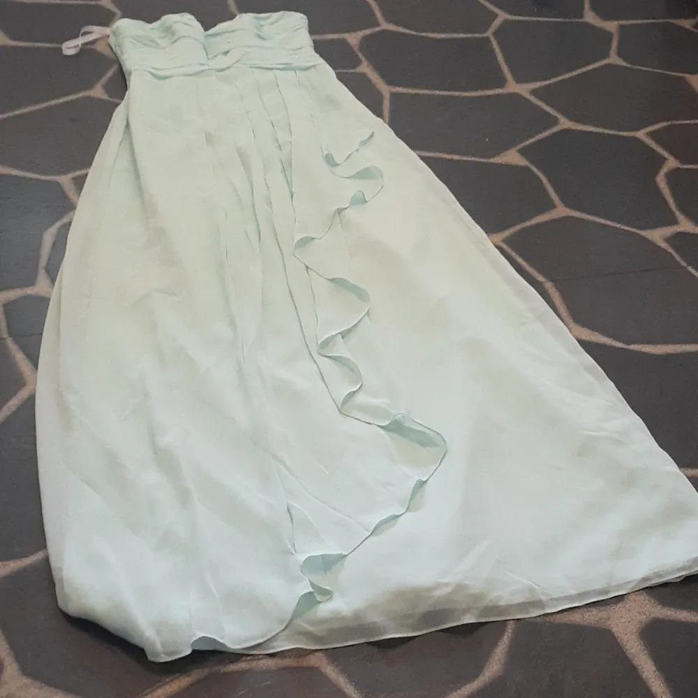David’s Bridal Mint Green Maxi Dress SIZE 2 - Image 2